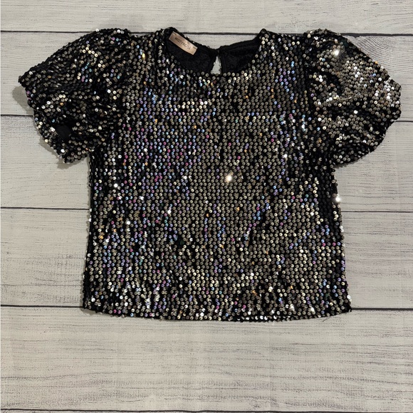 Black Sequin Women’s Top - Picture 1 of 6